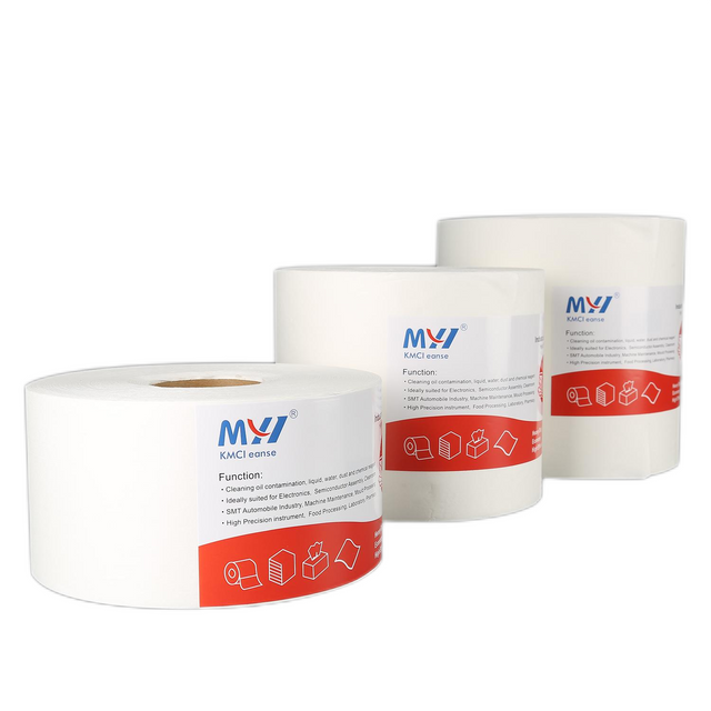 Multi-Purpose 60gsm Blue Dry Disposable Lint Free Nonwoven Cleanroom Wiping Paper Industrial Wiper Roll