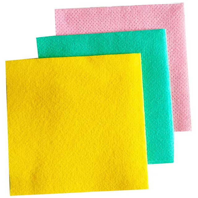 Kitchen Impregnated Cleaning Cloth Nonwoven Needle Punched Kitchen Towel Custom Size Wiping Cloth