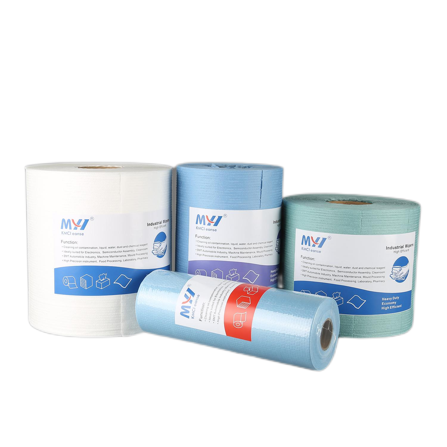 Oil Absorbing Wiper Industrial Non Woven Cleaning Cloth Roll Dust Free Paper Laboratory Home Use