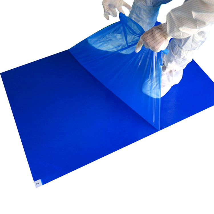 Oem Factory Door Surface Adhesive Tacky Polyethylene Chemistry Basketball Cleanroom Sticky Floor Mat