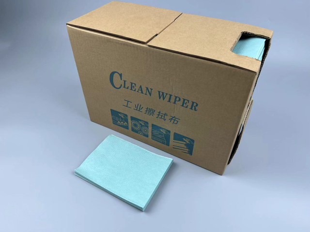 Quarter Fold Dry Nonwoven Pulp Polyester Cleaning Wipers Heavy Duty Industrial Wipers