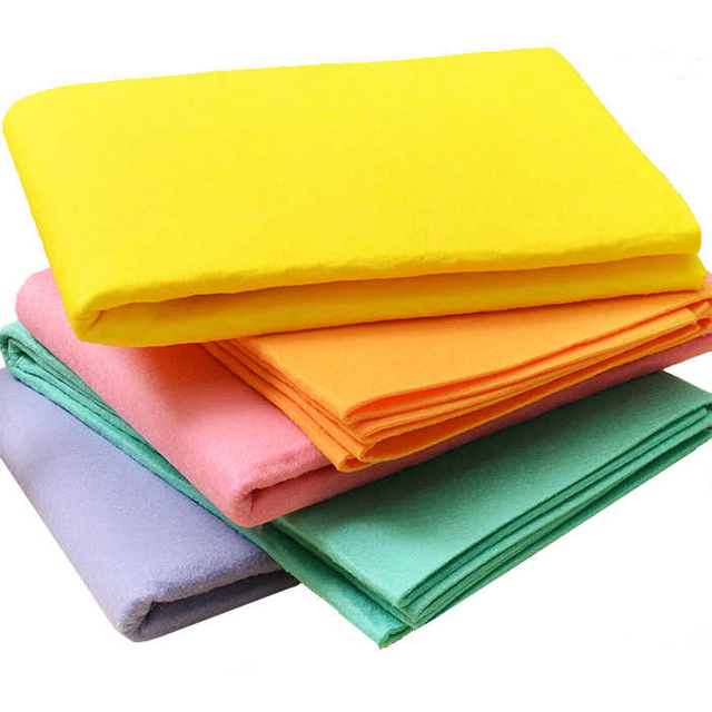 Recycled Floor Cotton Wiping Cloth Needle Punched Nonwoven Cloth Shammy German Car Wash Cleaning Cloths