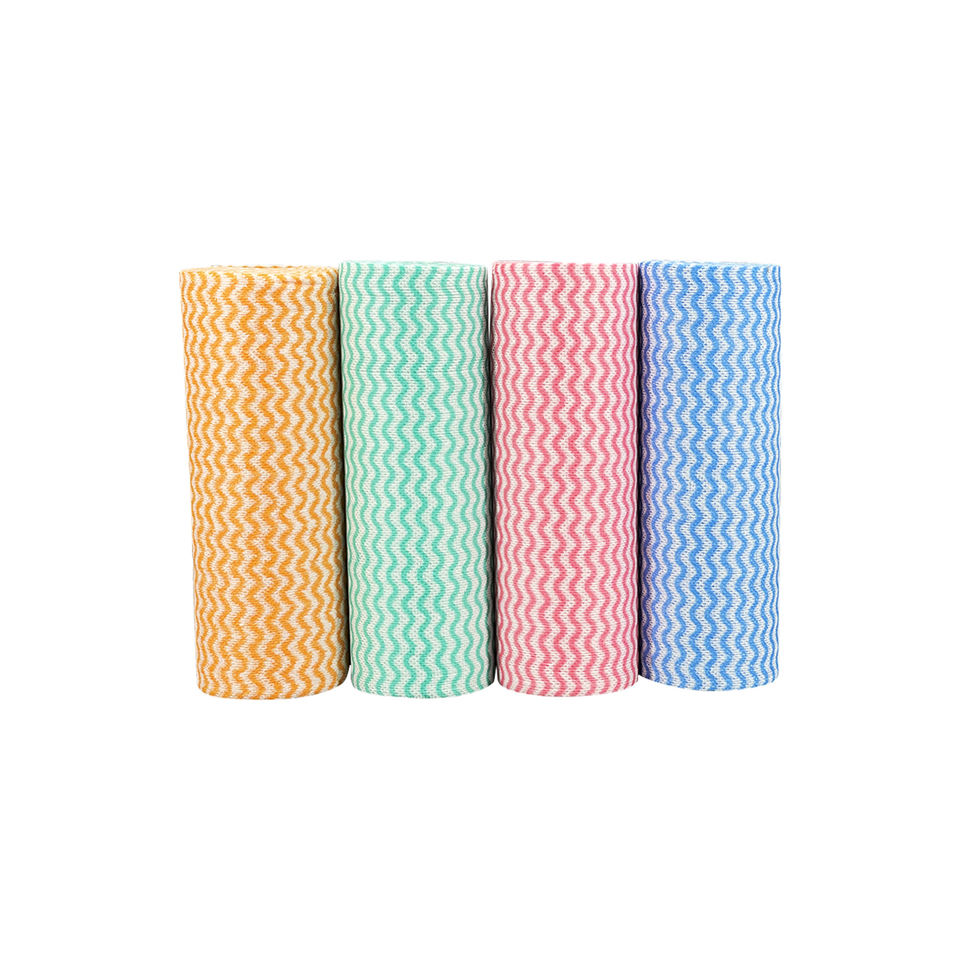 Hot Popular Wood Pulp Non-Woven 1/Roll 50 pcs Fabric Disposable Cleaning Cloth Roll Paper Towels Non Woven Fabric Rolls